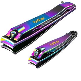 Nail Clipper Set, Sturdy Stainless Steel Fingernails & Toenails Clippers & Nail File, Sharp Effortless Fingernail Toenail Trimmer