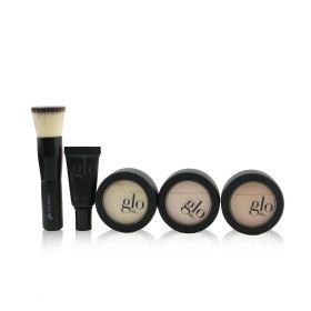 Meet Your Match 3 Step Foundation Kit (Face Primer+ 2x Pressed Base+Perfecting Powder+Mini Kabuki Brush) - # Beige (Light / Medium)