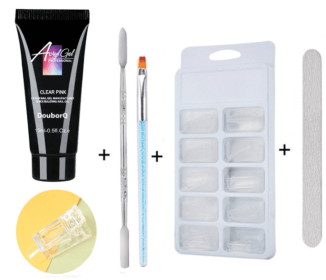 Nail Polish Art For Nails Extensions Manicure DIY (Option: Clear pink Set)