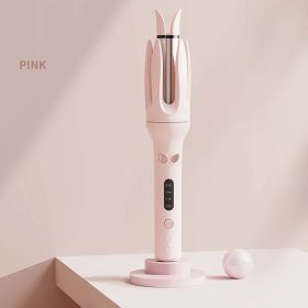 Automatic Hair Curler, 28mm Barrel, 4 Temperature Modes, Negative Ion Generator, Smart Timer And Sensor, Auto Off For Safety (Option: Pink)