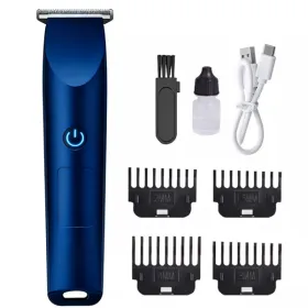 Men Pro Electric Hair Clippers Beard Trimmer Cutting Barber Shaving Machine Blue (Logistics Only For USPS.TK/TMEU Only For Self-pickup) (Option: defaulttitle)