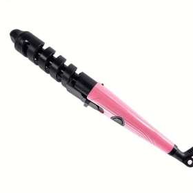 Pink Curling Iron - Instantly Creates Bouncy Curls, Beautifully Designed For A Youthful Look, Heats Up Quickly While Protecting Hair, A Beginner- (Option: Pink)