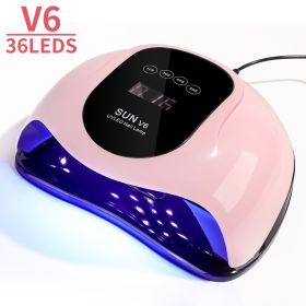 UV Light For Nails, LED Nail Light For Gel Polish, Fast Nail Dryer With Automatic Sensor, 4 Timer Setting, Small & Portable, UV LED Nail Lamp For (Option: Pink)