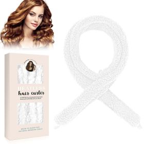 Satin Heatless Hair Curler, Lazy Natural Soft Wave DIY Heatless Curls For Sleep In Overnight, For All Hair Types (Option: W13535442)
